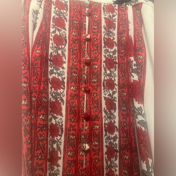 Long flowered button skirt - Picture 4 of 4